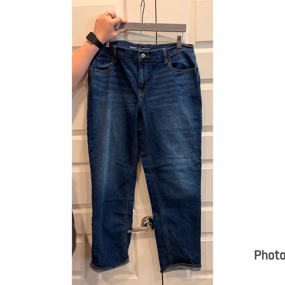 Old Navy Dark Blue Straight Leg Jeans